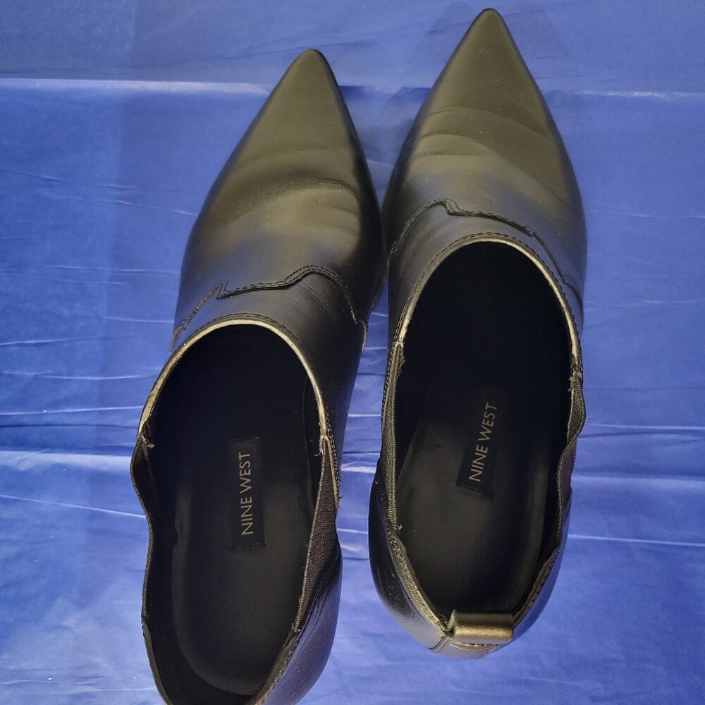 Nine West Leather Western Ankle Booties Size 8.5 - Picture 7 of 14